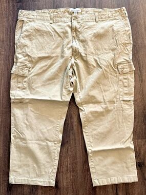 Amazon Essentials Men's Big & Tall Straight Stretch Cargo Pant - Khaki - 52x28